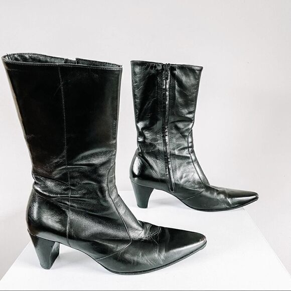 Robert Clergerie Pointed Toe Heeled Boots - Picture 5 of 11